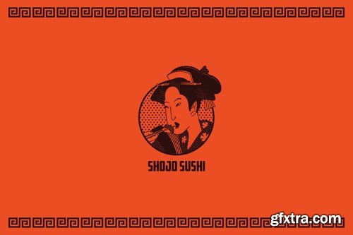 Shojo Sushi Logo Template