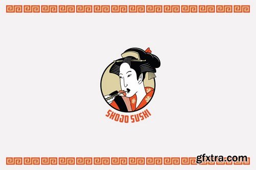 Shojo Sushi Logo Template