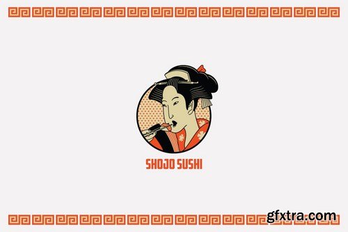 Shojo Sushi Logo Template