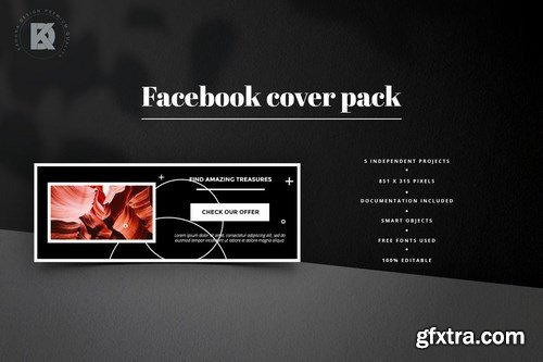 Black Facebook Cover Pack