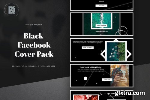 Black Facebook Cover Pack