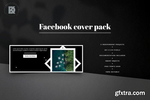 Black Facebook Cover Pack