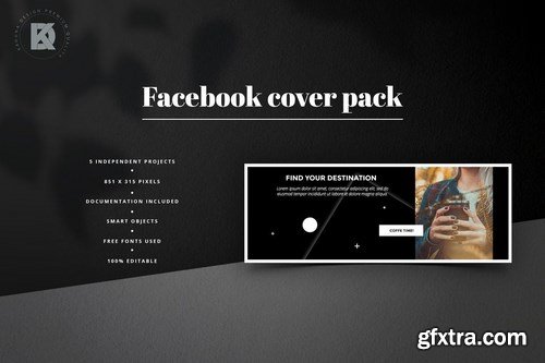 Black Facebook Cover Pack