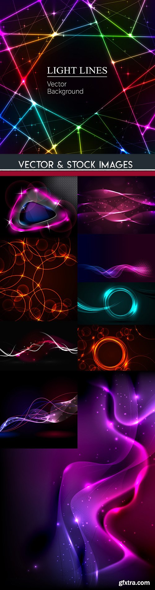 Lighting effect and neon abstract backgrounds