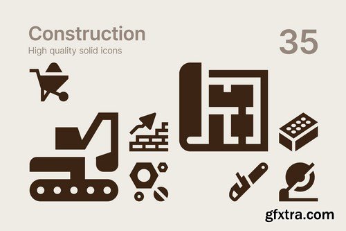 Construction Business and Communication Icons Pack