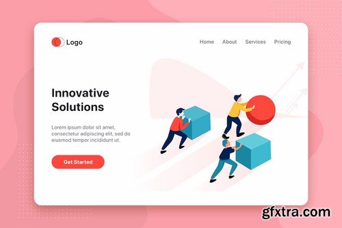 Modern Website Illustration Hero Image Web BannerWebsite Header Bundle