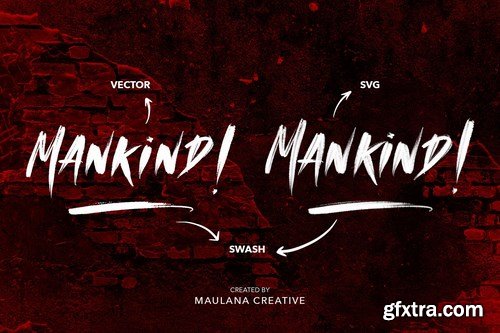 MANKIND - SVG Brush Font