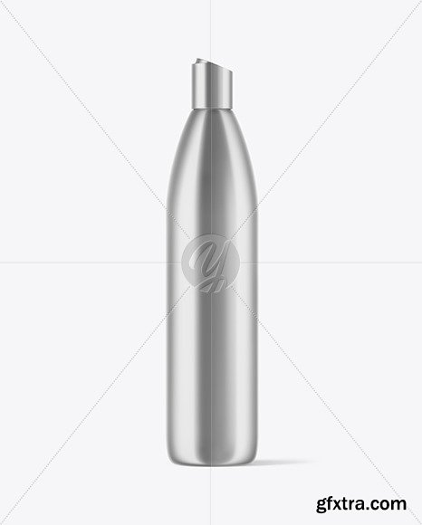 Metallized Plastic Bottle Mockup 50469