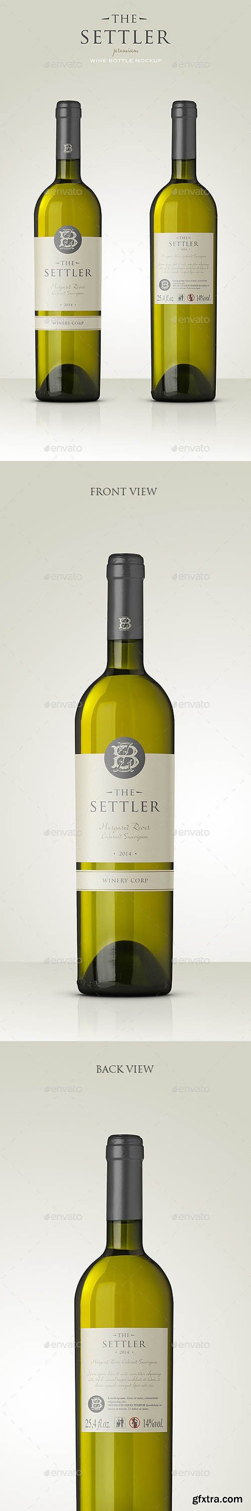 GraphicRiver - Premium White Wine Mockup