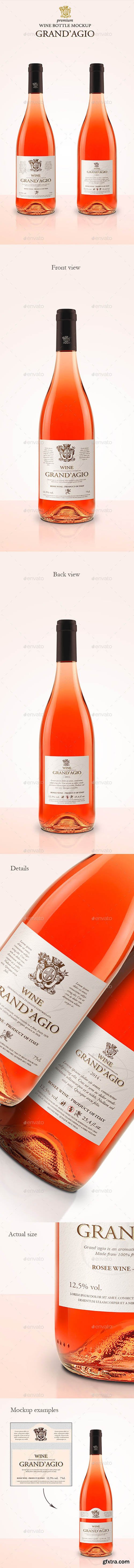 GraphicRiver - Premium Rosé Wine Mockup