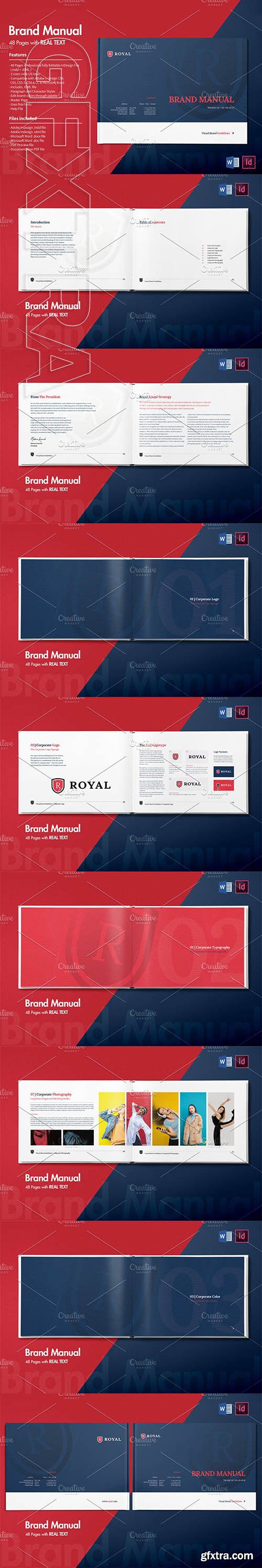 CreativeMarket - Brand Manual 48 Pages - REAL TEXT 4229788