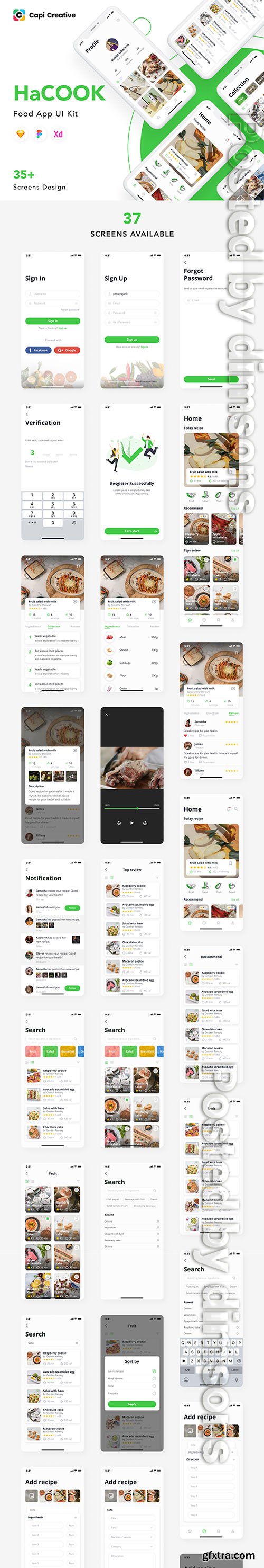 HaCook - Recipe Manager App UI Kit