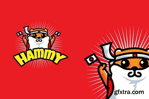 Hammy Nippon - Mascot & Esport Logo