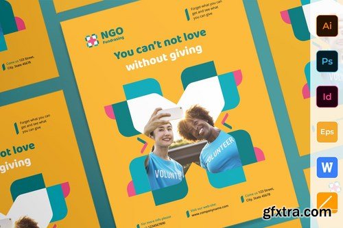 NGO Brochure Poster Flyer Business Card Brochure Bifold Trifold