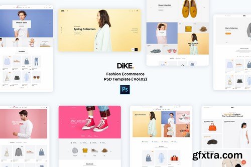 Dike-Fashion Ecommerce PSD Template ( Vol.02)