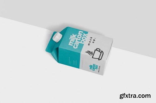 Juice - Milk Mockup in 500ml Carton Box