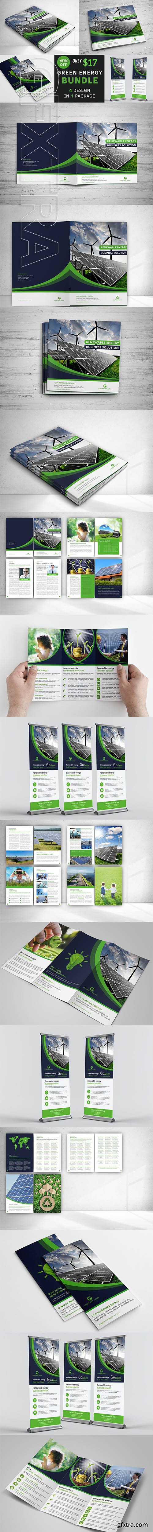 CreativeMarket - Renewable Energy Brochure Bundle 4212104