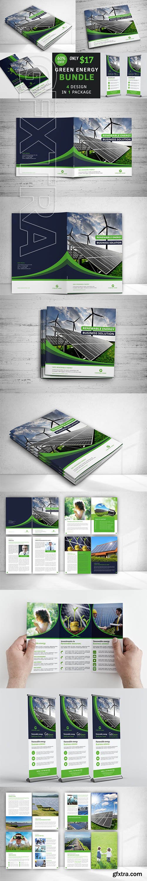 CreativeMarket - Renewable Energy Brochure Bundle 4212104