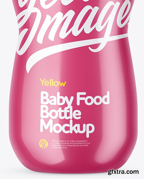 Glossy Baby Food Bottle Mockup 50498