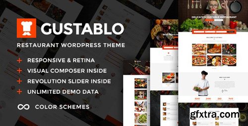 ThemeForest - Gustablo v1.4 - Restaurant & Cafe Responsive WordPress Theme - 21622075