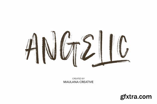 Angelic SVG Brush Font