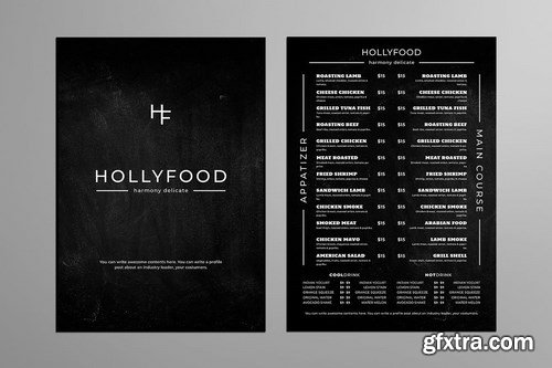 Blackboard Food Menu. 12