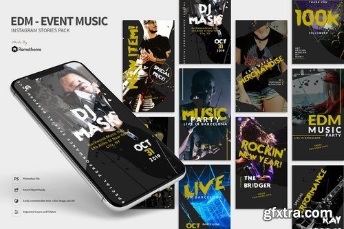 EDM - Music Event Instagram Stories Pack