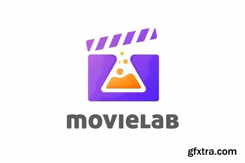 Negative Space Lab Flask and Clapper Board Logo