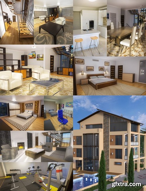 Daz3D - Modern House 2 Bundle