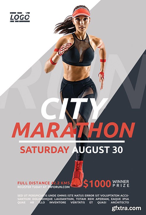 City Marathon - Premium flyer psd template