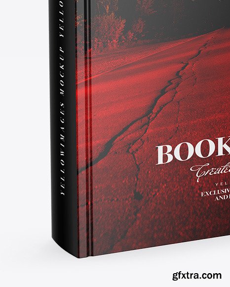 Book w/ Glossy Cover Mockup - Half Side View 50512