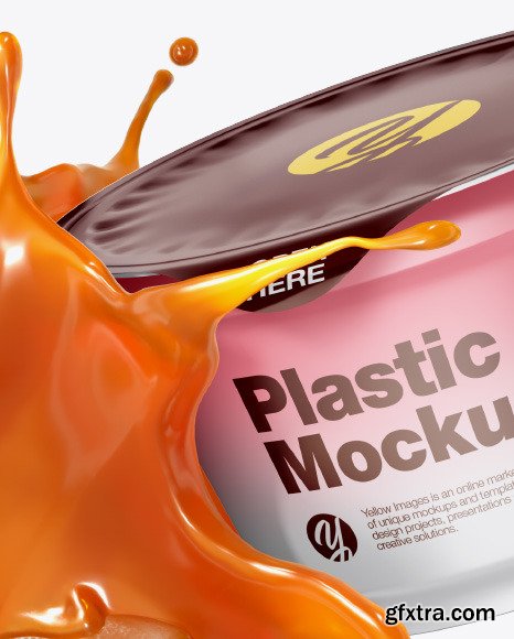 Plastic Cup with Splashes Mockup 50515