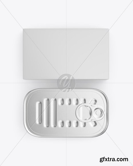 Box with Tin Can Mockup 50503