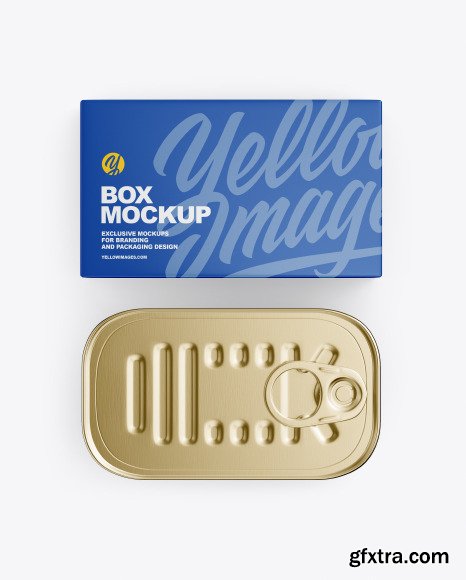 Box with Tin Can Mockup 50503