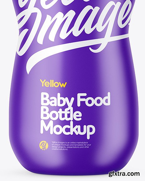 Matte Baby Food Bottle Mockup 50501