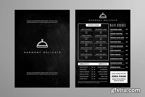 Blackboard Food Menu. 20