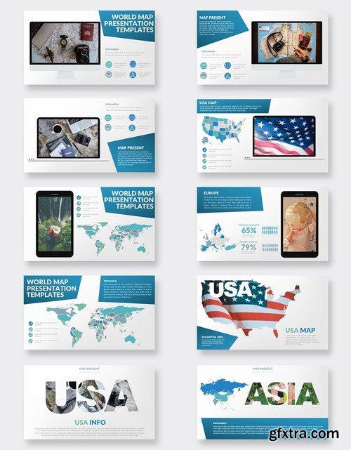 Maps Powerpoint and Keynote Templates