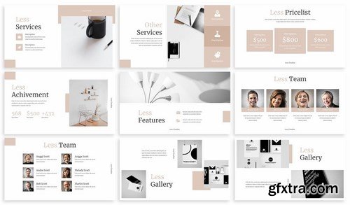 Less - Minimal Design Powerpoint Template