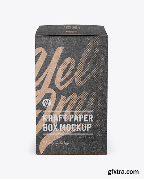 Kraft Paper Box Mockup - Side View 50517