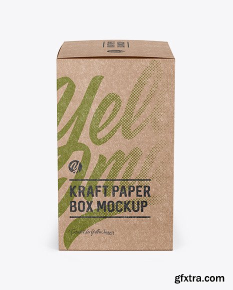 Kraft Paper Box Mockup - Side View 50517