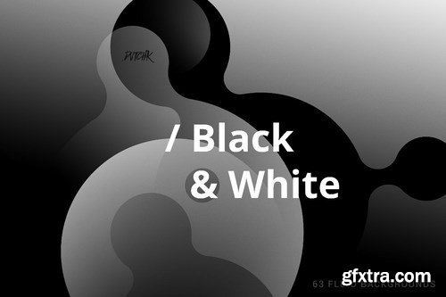 Black & White Soft Fluid Backgrounds