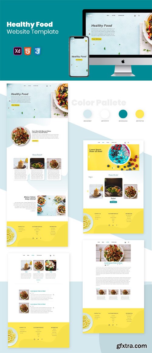 Healthy Food Website Template - Fetux Creative Lab