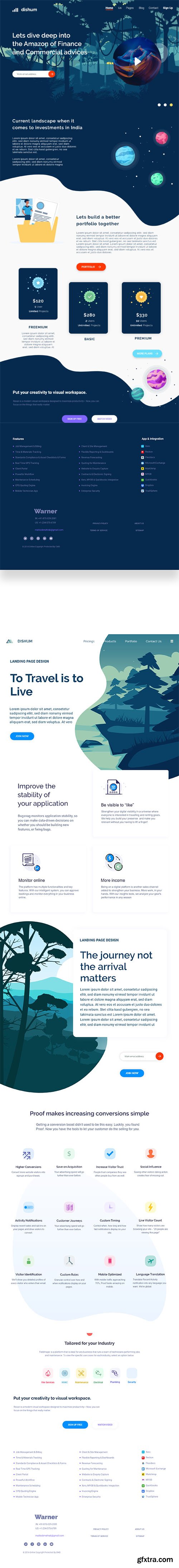 Dishum Web Landing Page UI - Web Landing Page UI