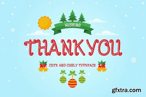 Wishing - Curly Decorative Christmas Font