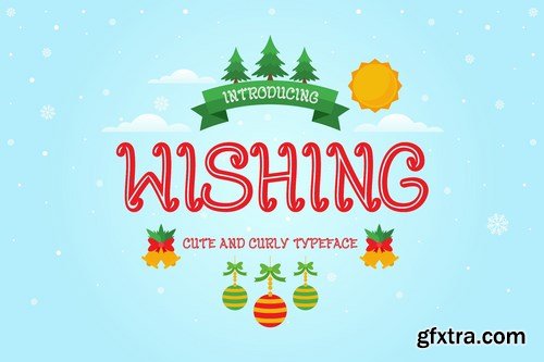 Wishing - Curly Decorative Christmas Font