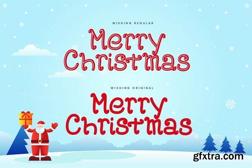 Wishing - Curly Decorative Christmas Font