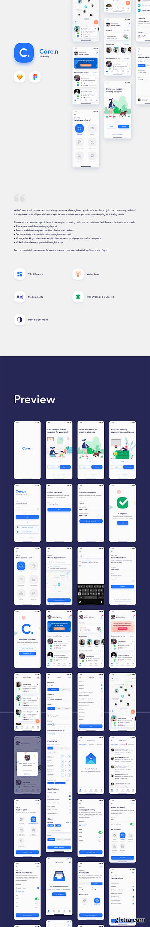 Caren - For Family iOS UI Kit