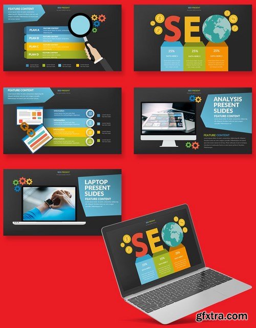 SEO Search Engine Powerpoint and Keynote Templates