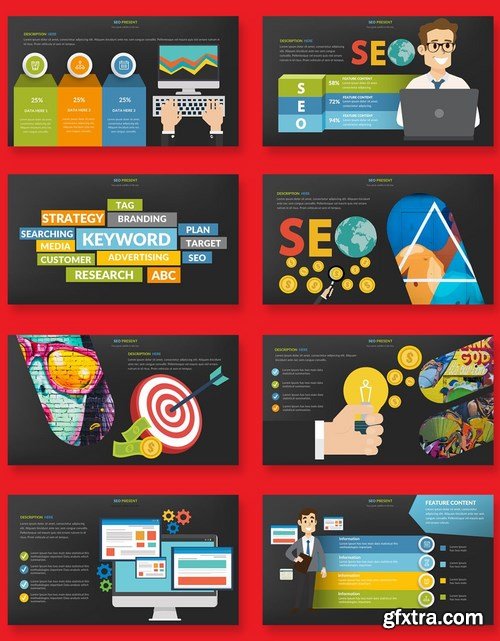 SEO Search Engine Powerpoint and Keynote Templates