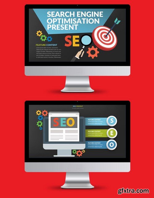 SEO Search Engine Powerpoint and Keynote Templates